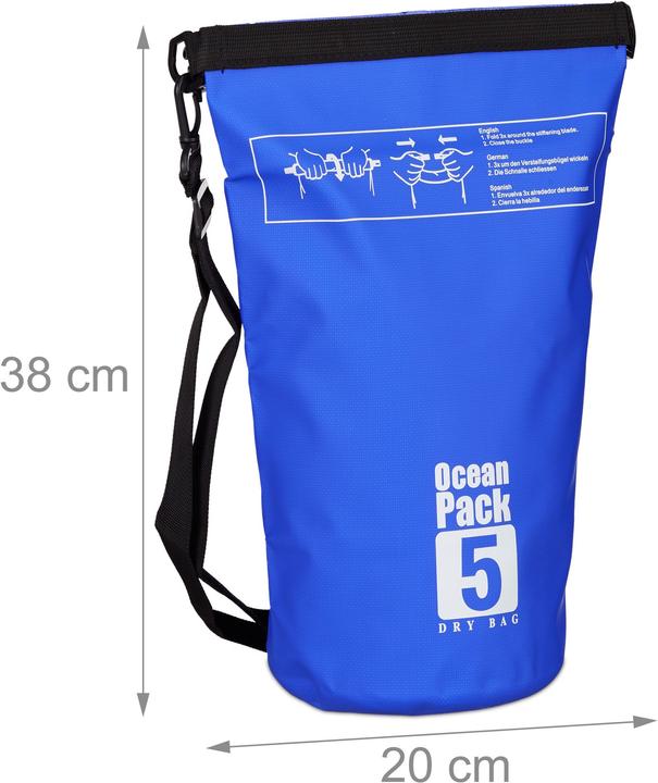 Actual product image Relaxdays Waterproof 5L Dry Bag (5 l)