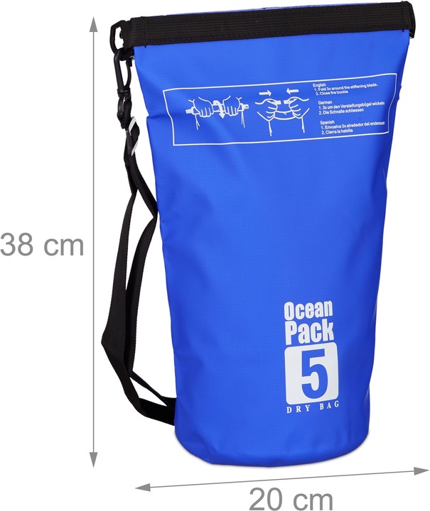 Immagine prodotto Relaxdays Zaino impermeabile ocean pack 5L (5 l)