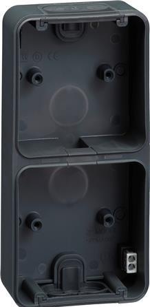 Image du produit LK OPUS® 74 Socle 2 modules vertical, gris anthracite.
