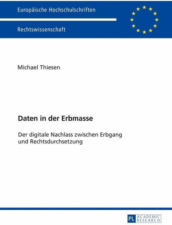 Produktbild Daten in der Erbmasse (Deutsch, Michael Thiesen, 2017)