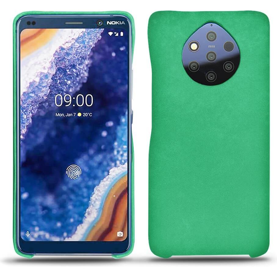 Noreve Lederschutzhülle (Nokia 9 PureView), Smartphone Hülle, Grün