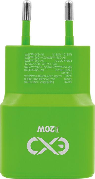 Produktbild EXC USB-Ladegerät SLIM, USB-A- und USB-C-Ausgang (20 W, 2 Ports)