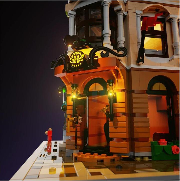 Actual product image Light my bricks LMB 2.0 LED light set for LEGO 10297 Boutique Hotel
