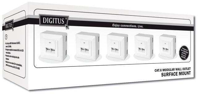 Actual product image Digitus 5x surface-mounted data connection box (Extender)