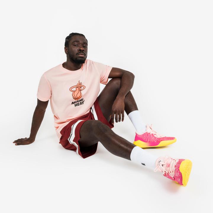 Image du produit Tarmak Short de basketball NBA homme/femme - SH 900 AD Rouge bordeaux (L)