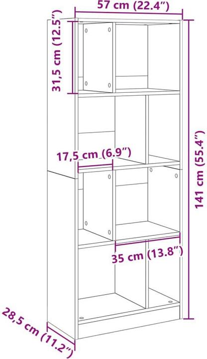 Image du produit vidaXL Lavrenti (57 x 28.5 x 141 cm)