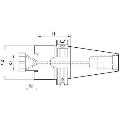 Thumbnail - Fortis, Fräser, Aufsteckfräserdorn SK 50 Dorn 27 mm Auskraglänge 40 mm