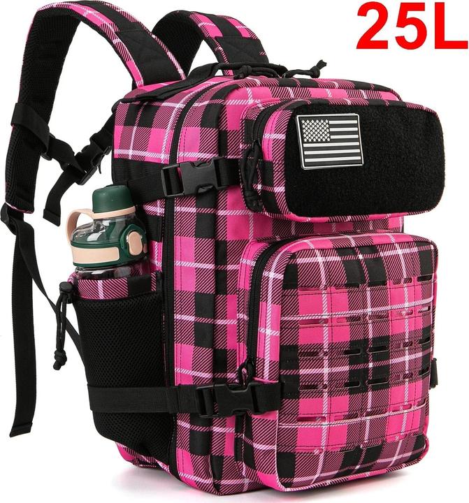 Image du produit Only-Bags.Store Sac à dos tactique Outdoor Survival Bug Out Bag petit sac à dos scolaire Hking avec porte-boisson (25 l)