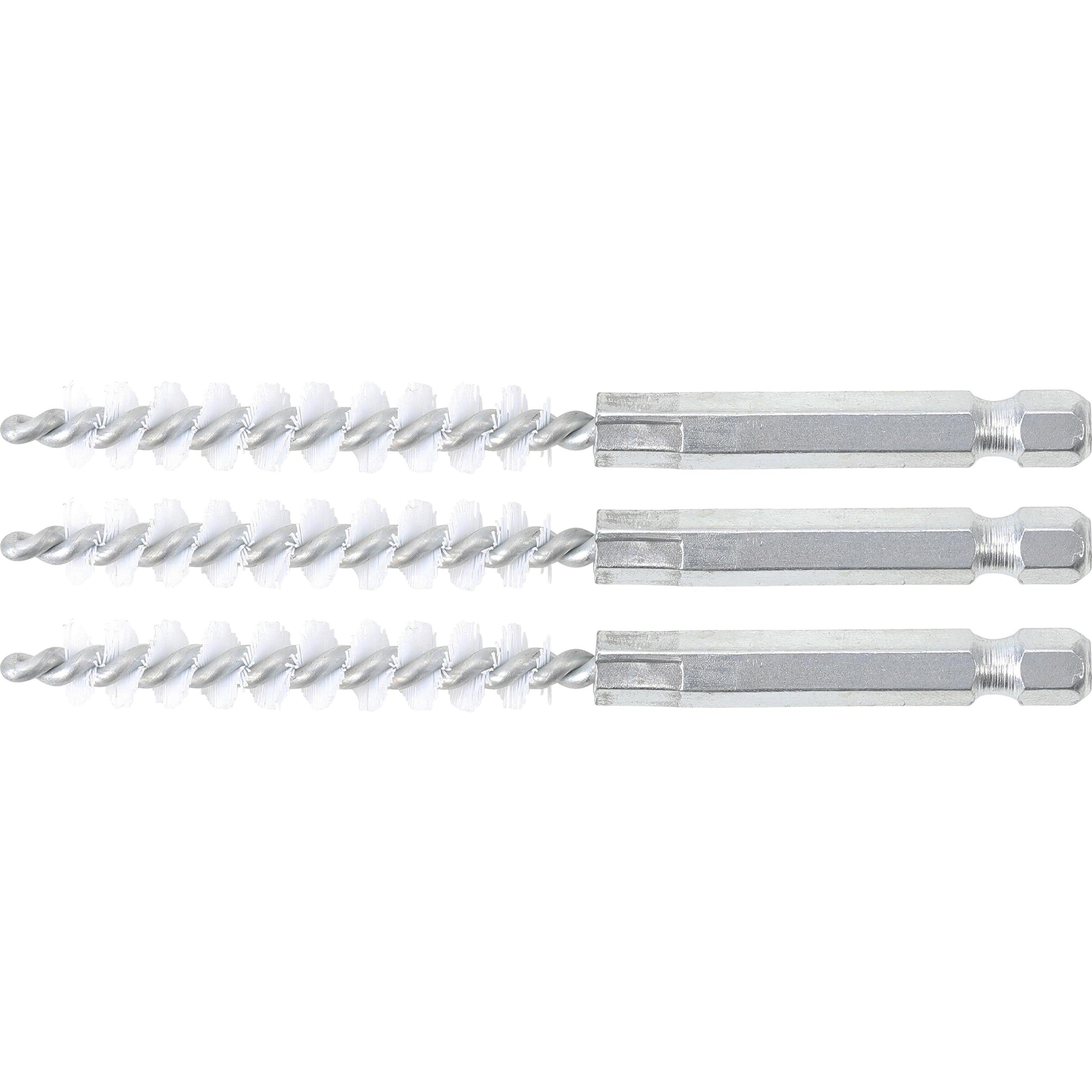 BGS, Schleifmittel, Nylonbürste 9 mm Antrieb Aussensechskant 6,3 mm (1/4") 3-tlg.