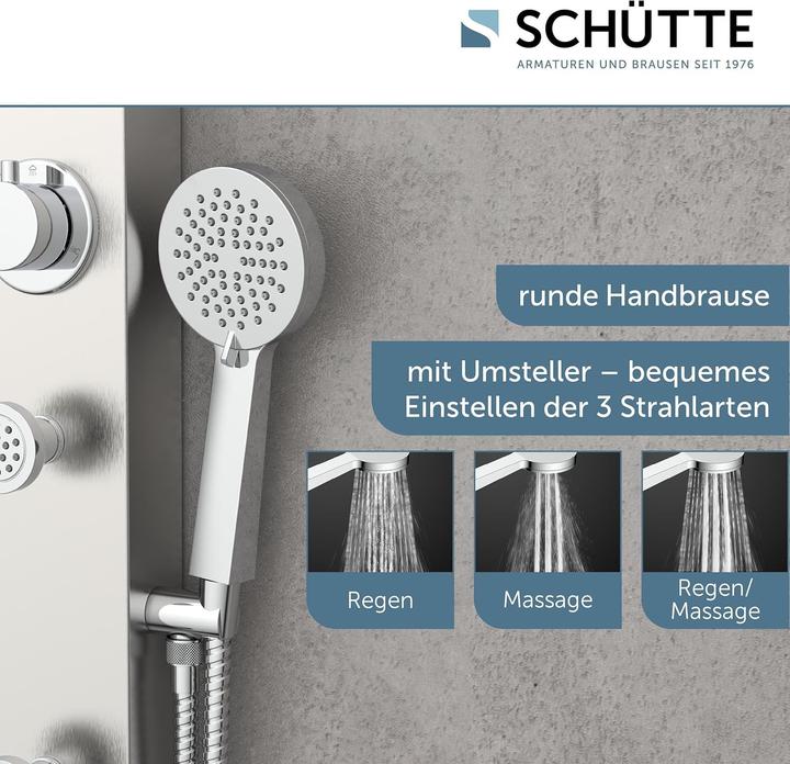 Actual product image Schütte Rain shower bath SANSIBAR shower panel stainless steel shower system rain shower 60085