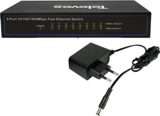 Actual product image Televes SWUM-1000-8 Ethernet Switch (8 Ports)