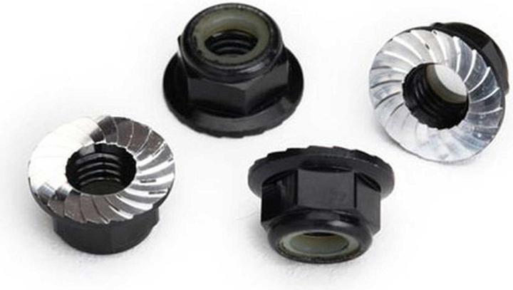 Image du produit Traxxas Écrou d'arrêt à collerette 5mm alu denté (4) noir