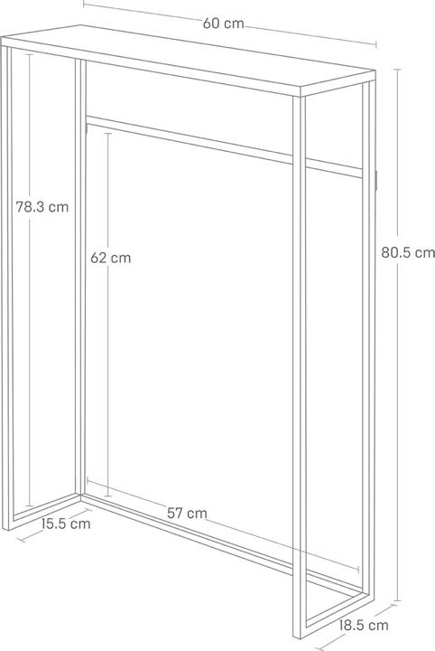 Produktbild Yamazaki Konsolentisch TOWER (60 x 80.5 x 18.5 cm)