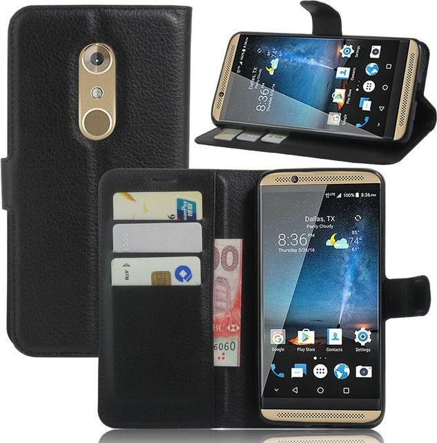 Produktbild MU Classic Leder Hülle mit Litchitextur (ZTE Axon 7)