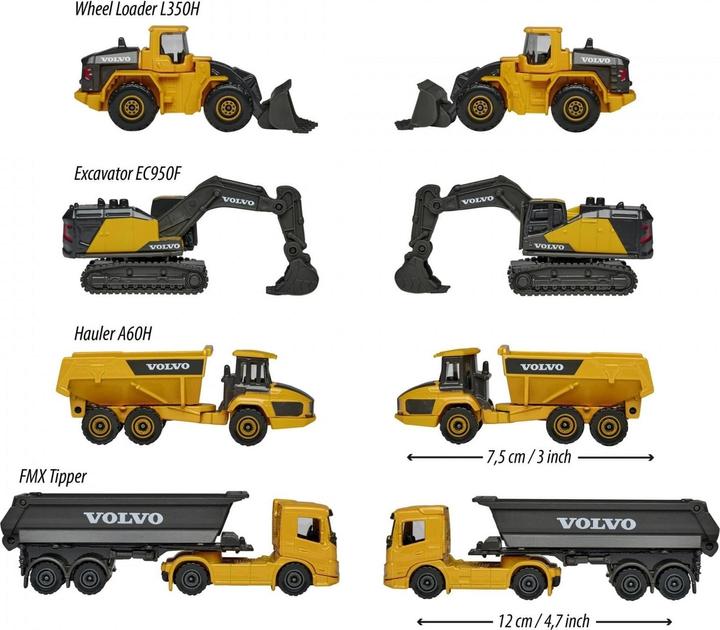 Produktbild Majorette Volvo Construction 4er Geschenkset