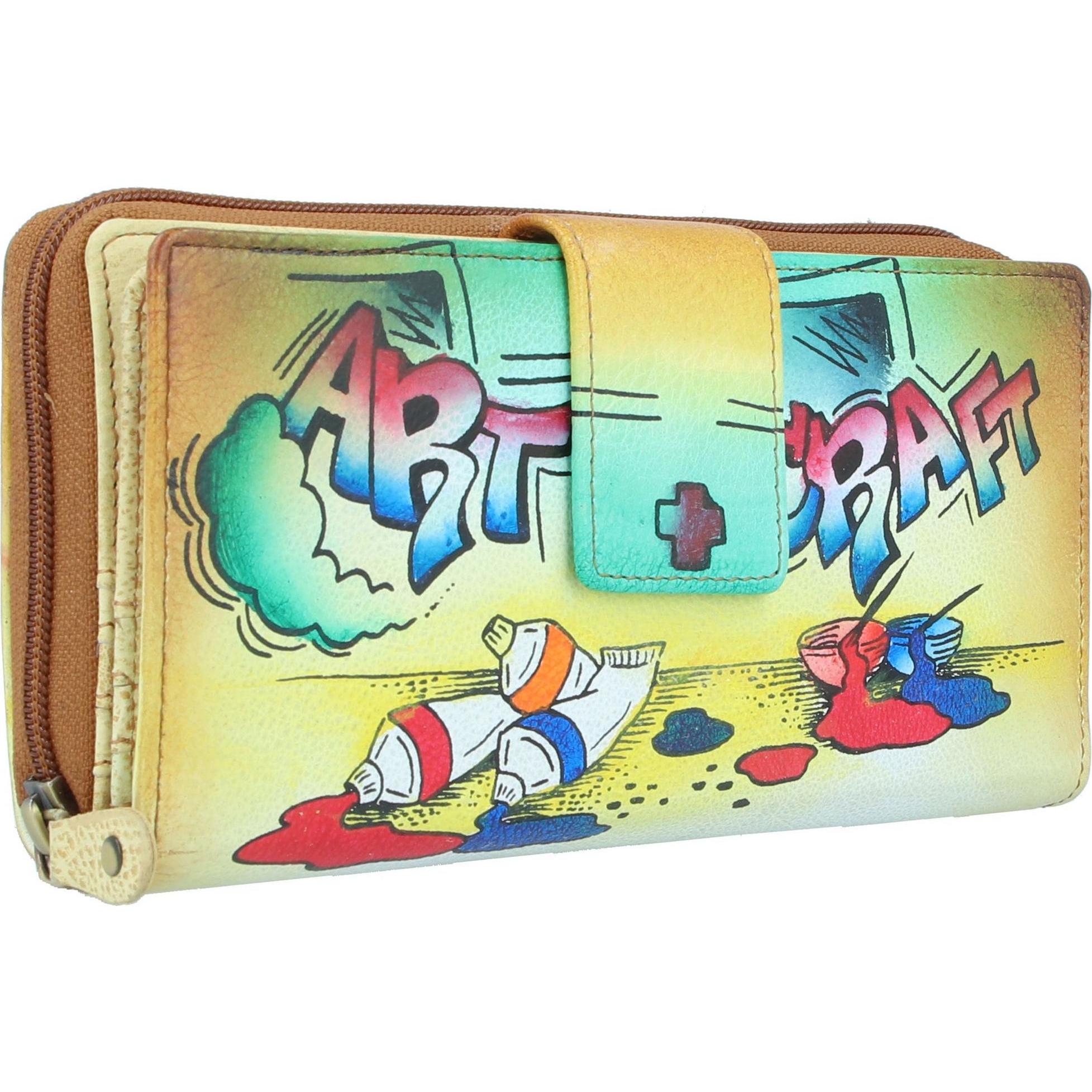 Greenland Nature, Damen, Portemonnaie, Art+Craft Geldbörse RFID Leder 20 cm, Mehrfarbig
