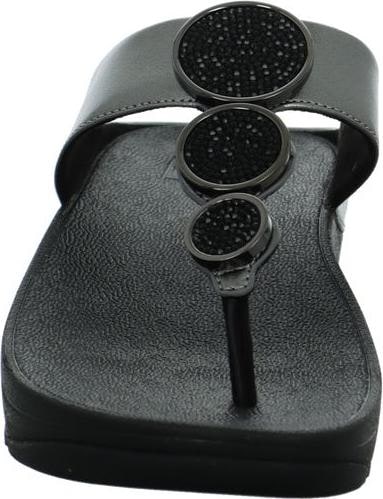 Actual product image Fitflop Halo Bead Circle Metallic Toe Post Sandals (38)
