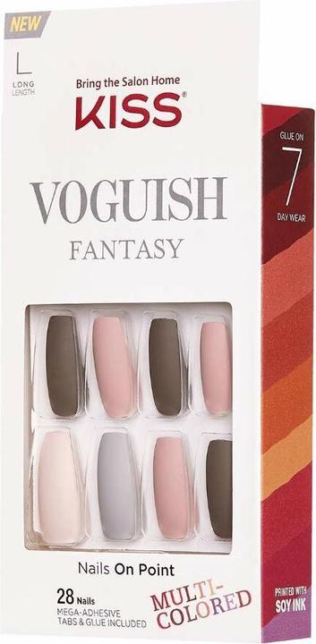 Actual product image KISS Adhesive nails Voguish Fantasy Nails Chilllout 28 pcs (Artificial nails)