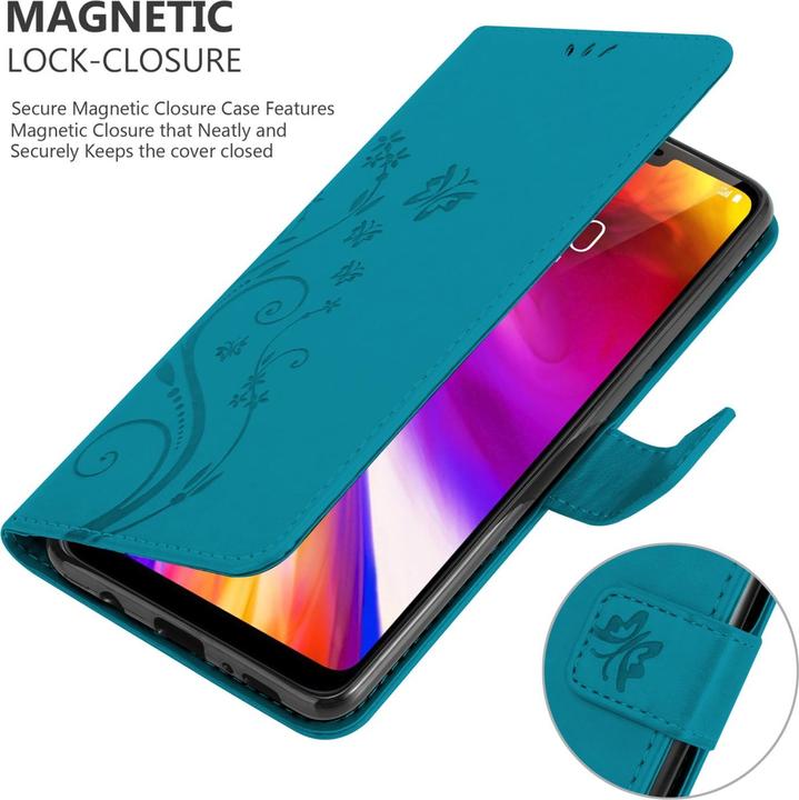 Actual product image Cadorabo Flower Book Case for LG G7 ThinQ / FIT / ONE (G7 ThinQ, LG G7 Fit, OnePlus X)