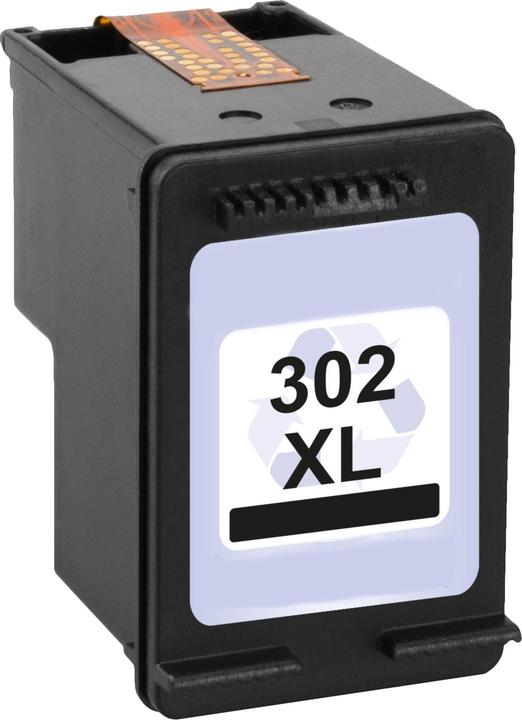 Plutoos HP 302 XL Cartridge XXL compatible, Black F6U65AE