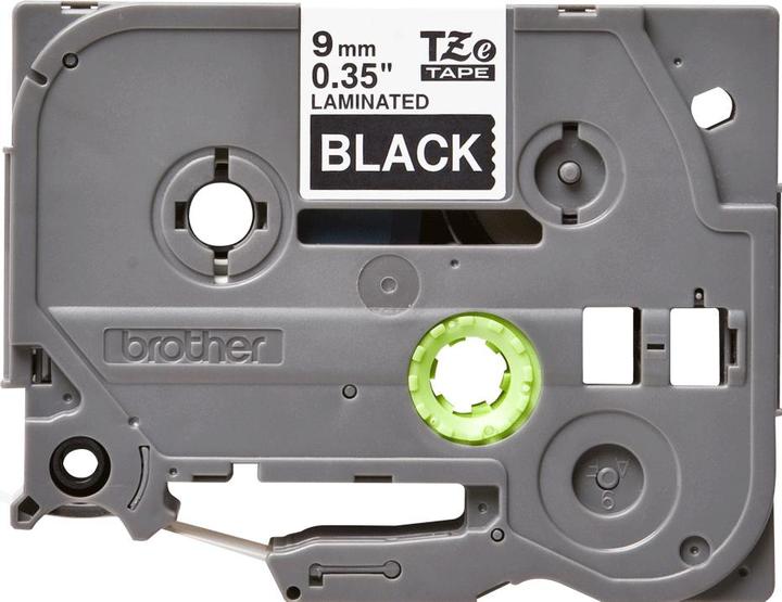 Immagine prodotto Brother TZE-325 DirectLabel bianco su laminato nero 9mm x 8m (0.90 cm, Nero)