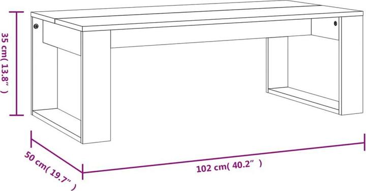 Image du produit vidaXL Couchtisch (102 x 50 x 35 cm)
