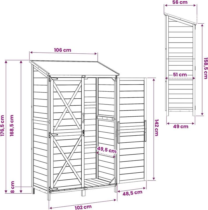 Produktbild vidaXL Garten Shed