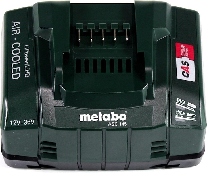 Actual product image Metabo Battery base set 18V with 1x battery LiHD 5,5Ah ( 625368000 ) + charger ASC 145 ( 627378000 ) (18 V)