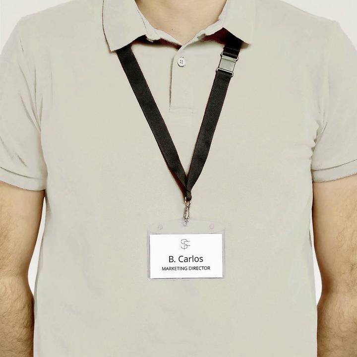 Produktbild Avery Zweckform Namensschild-Tasche, 90 x 60 mm, mit Lanyard transparent, aus PVC-freiem Material, mit 3-f