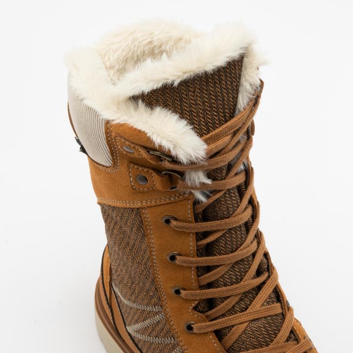 Image du produit Quechua Bottes de randonnée neige chaudes et imperméables femme, NH900 Haute Cuir marron (38)