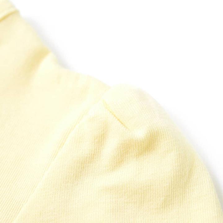 Produktbild VidaXL Kinder-T-Shirt Zartgelb 140,Material: 95 % Baumwolle. 5 (140)