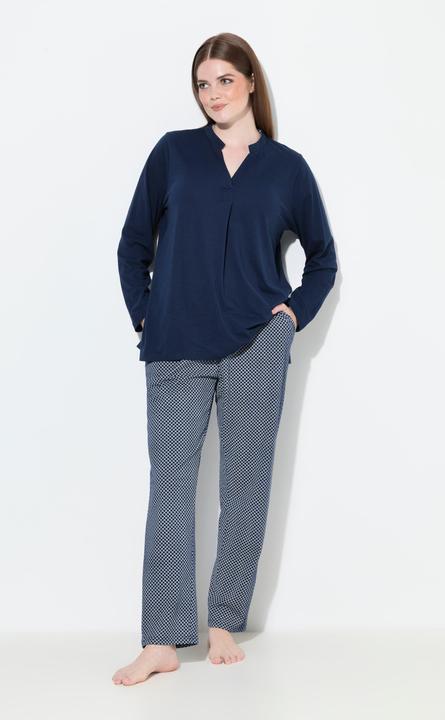 Produktbild Ulla Popken Pyjama, Muster, Rundhals, Langarm (68)