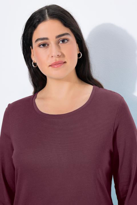 Produktbild Ulla Popken Shirt, Slim, Rundhalsausschnitt, Langarm (58)