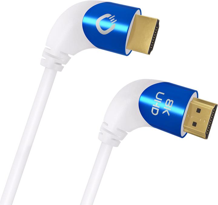 Oehlbach HDMI AV Anschlusskabel (1x HDMI-Stecker - 1x HDMI-Stecker) 1.5 m Weiss (1.50 m, HDMI, 2.1)