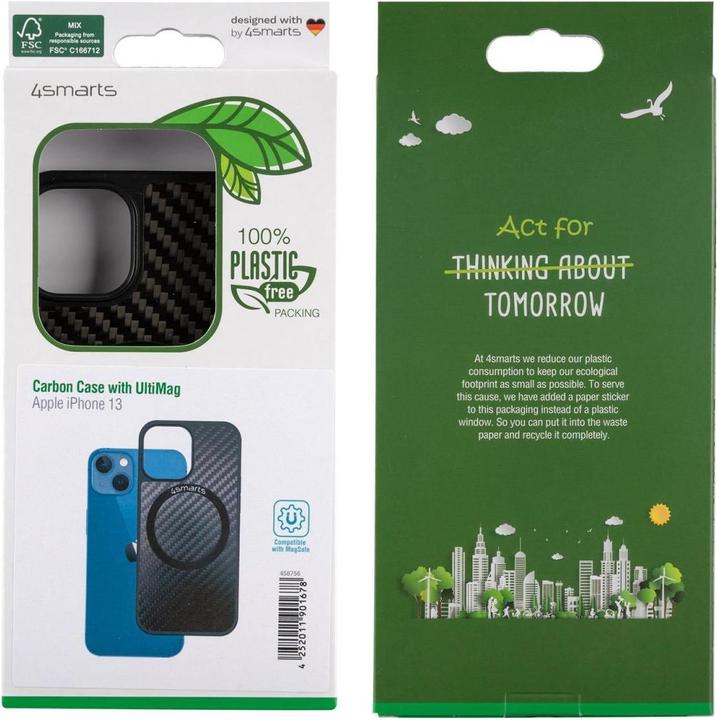 Image du produit 4smarts Coque arrière en carbone avec UltiMag iPhone 13 (Apple iPhone 13)