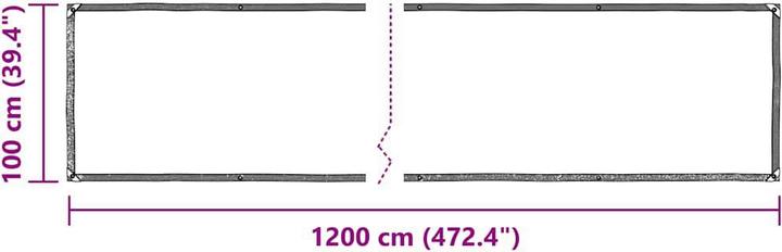 Immagine prodotto vidaXL Telone trasparente con occhielli 1x12 m telone trasparente in polietilene (12 x 1 m)