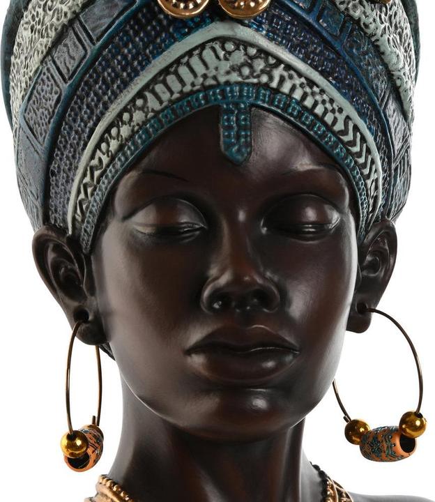 Produktbild Esprit Deko-Figur Home Blau Schwarz Gold Afrikanerin 23 x 17 x 39 cm