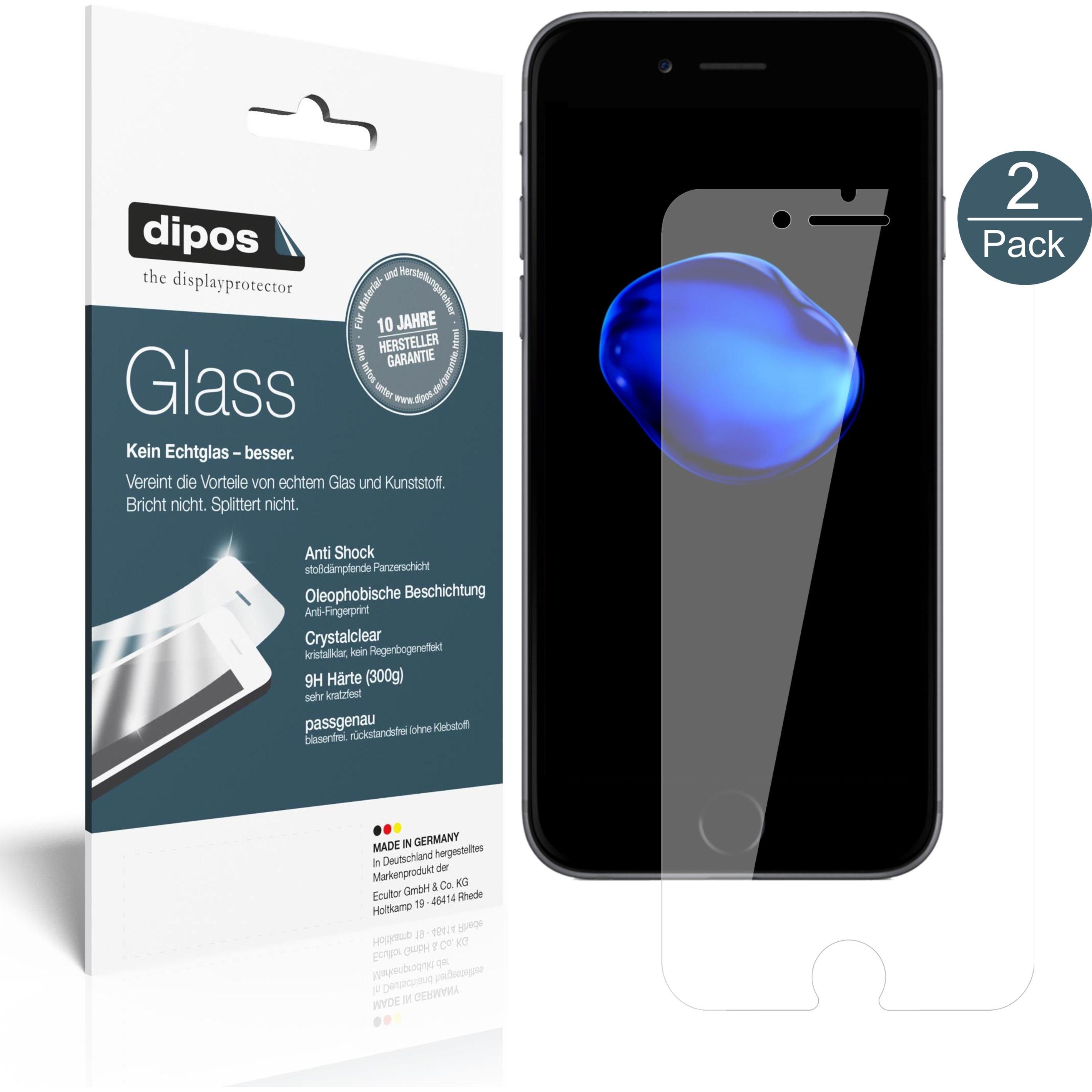 Thumbnail - Dipos Displayschutz Anti-Shock (2 Stück, Apple iPhone 7), Smartphone Schutzfolie, Transparent