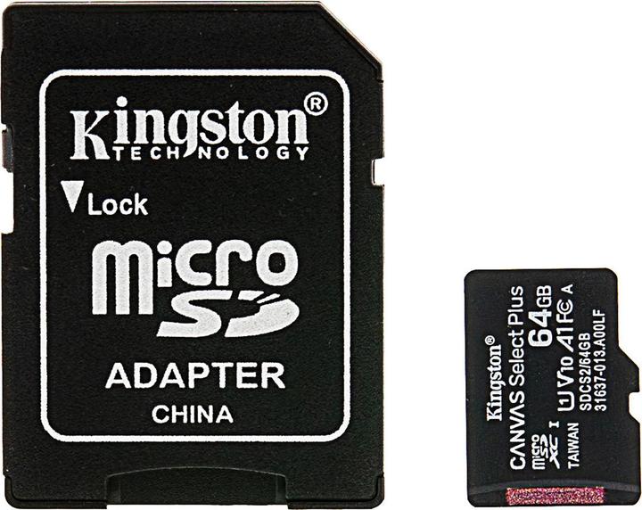 Patona Kingston Speicherkarte MicroSDXC 64GB 1000 MB/s Class 10 (64 GB, microSD, U1, UHS-I)