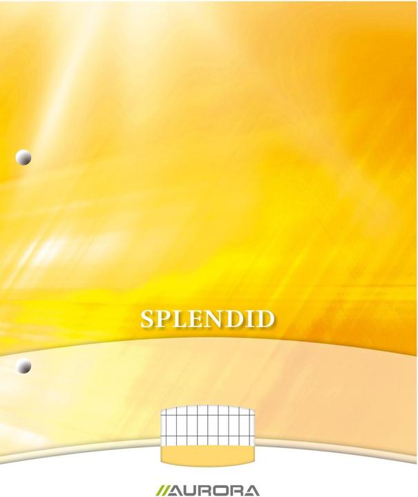 Productafbeelding Notitieboek AURORA Splendid gelijmd DIN A4 ruitjespapier Geassorteerde kleuren (210 x 297 mm, Gecontroleerd)