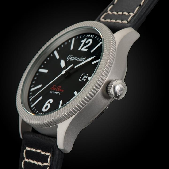 Actual product image Gigandet Automatic Pilot Watch with Leather Strap and 100m Water Resistance (Pilot watch)