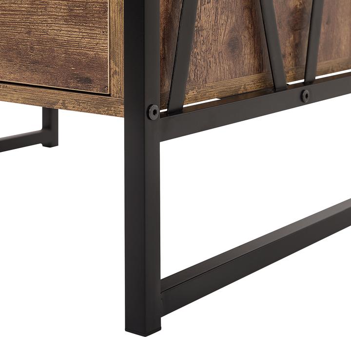 Produktbild Beliani Regal Holzoptik braun 1 Schublade KEENE (56 x 51 x 101 cm)