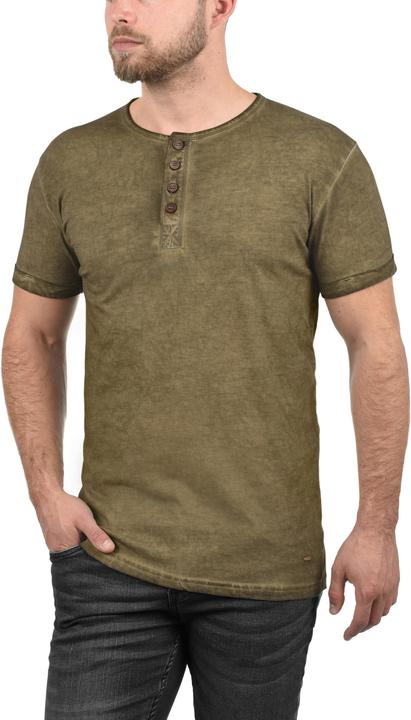 Immagine prodotto Solid Tihn T-Shirt A Maniche Corte Maglietta Da Uomo Con Collo Grandad In Cotone 100% (M)