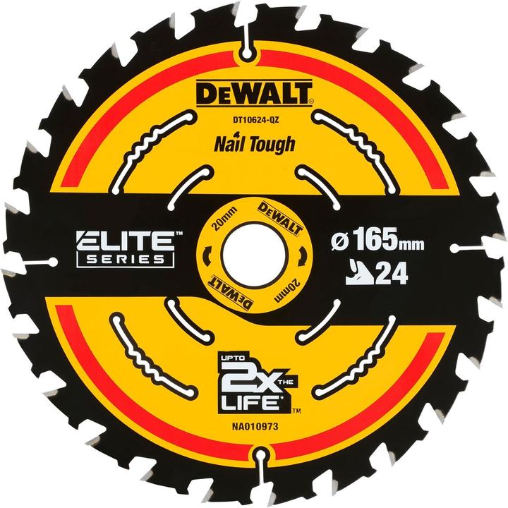 Produktbild DeWalt AkkuKSB 165x20 24 WZ 18° für DCS391 DT10624