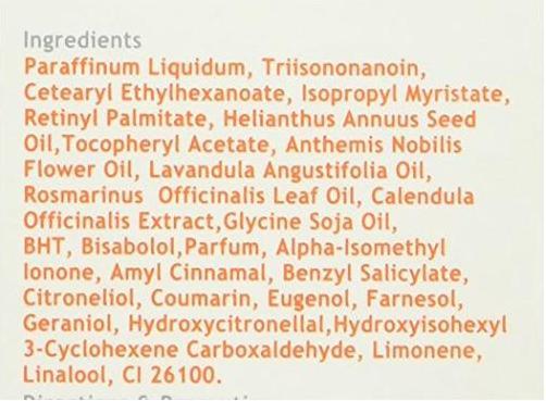 Nutritional values and ingredients Bi-Oil PurCellin (Body oil, 60 ml)