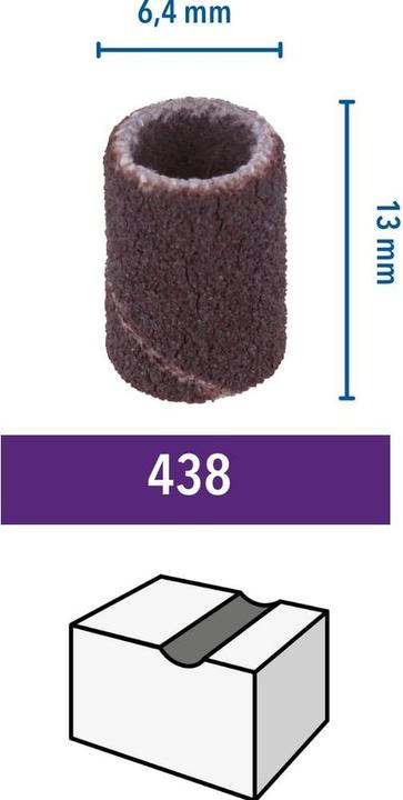 Actual product image Dremel Abrasive belts 438 (120)