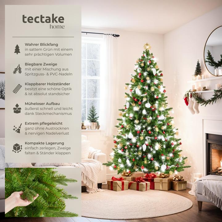 Produktbild tectake Künstlicher Weihnachtsbaum Cupid, Spritzgussnadeln (180 cm)