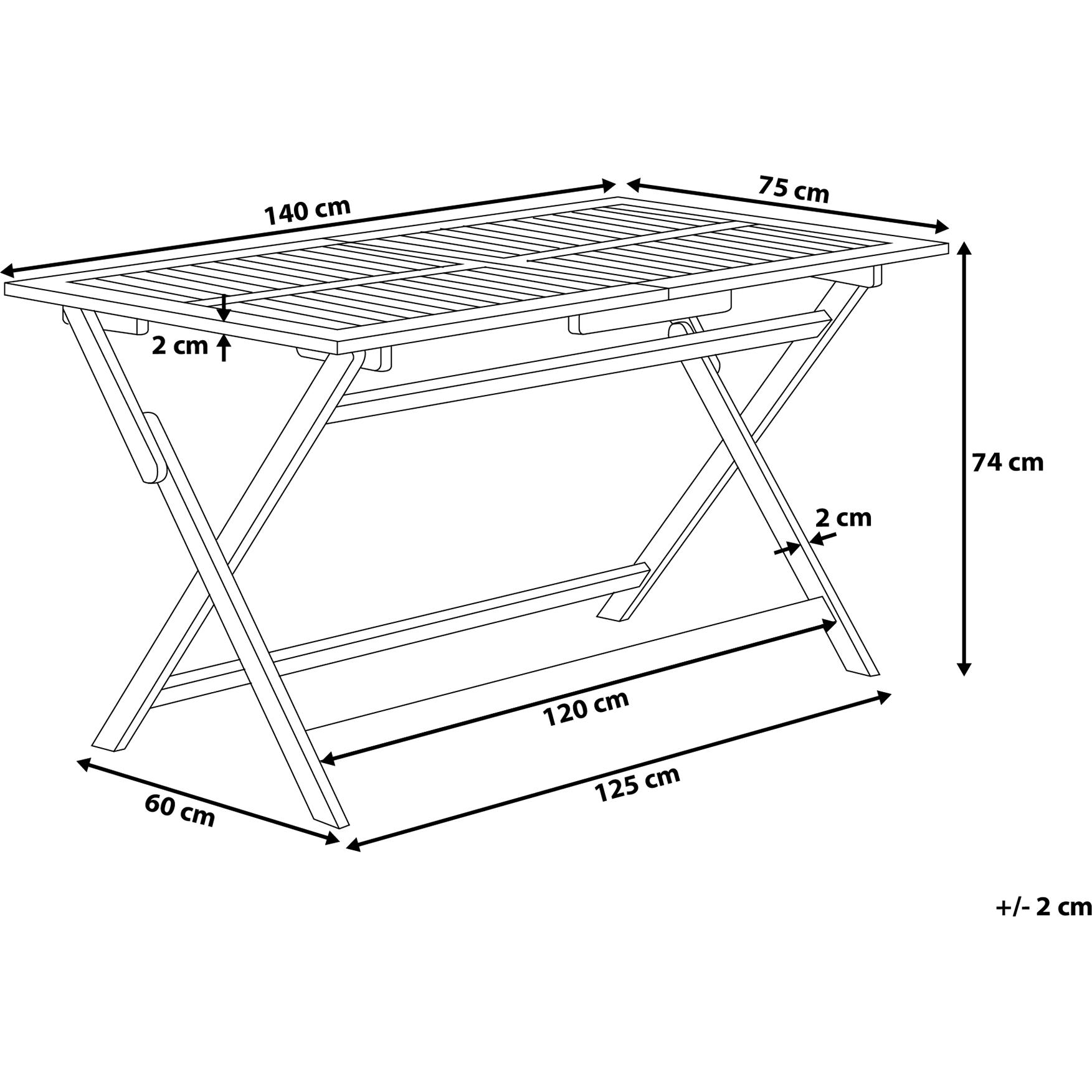 Thumbnail - Beliani, Gartentisch + Balkontisch, Cento (140 cm)