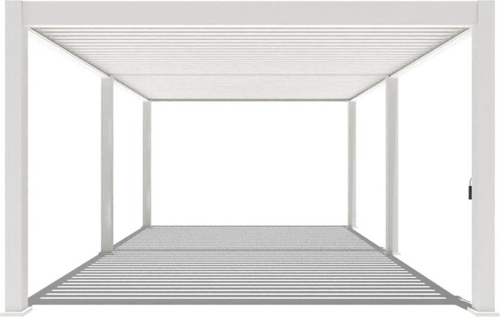 Produktbild Weide Pergola Deluxe Plus 4x6m mit Lamellendach Weiss (400 cm, 600 cm)