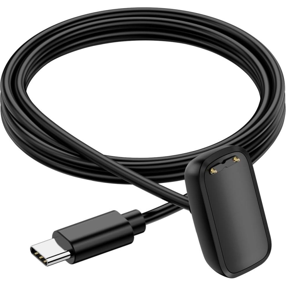 PowerGuard Fitbit USB-C Ladekabel Charge Cable, Accessori per smartwatch, Nero